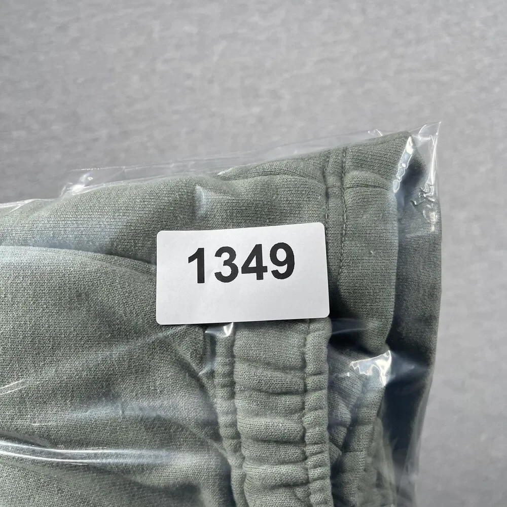 The North Face Sweat Shorts Mens S Green Cotton Blend Fleece Drawstring 8in